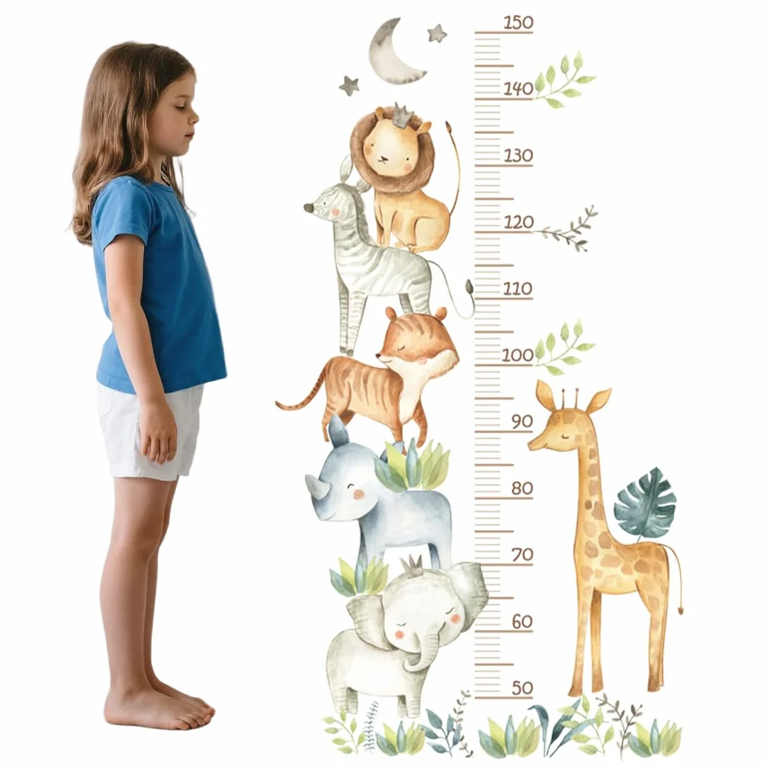Adesivi Murali Metri Da Parete Altezza Grafico Animali Per Bambini Rimovibile