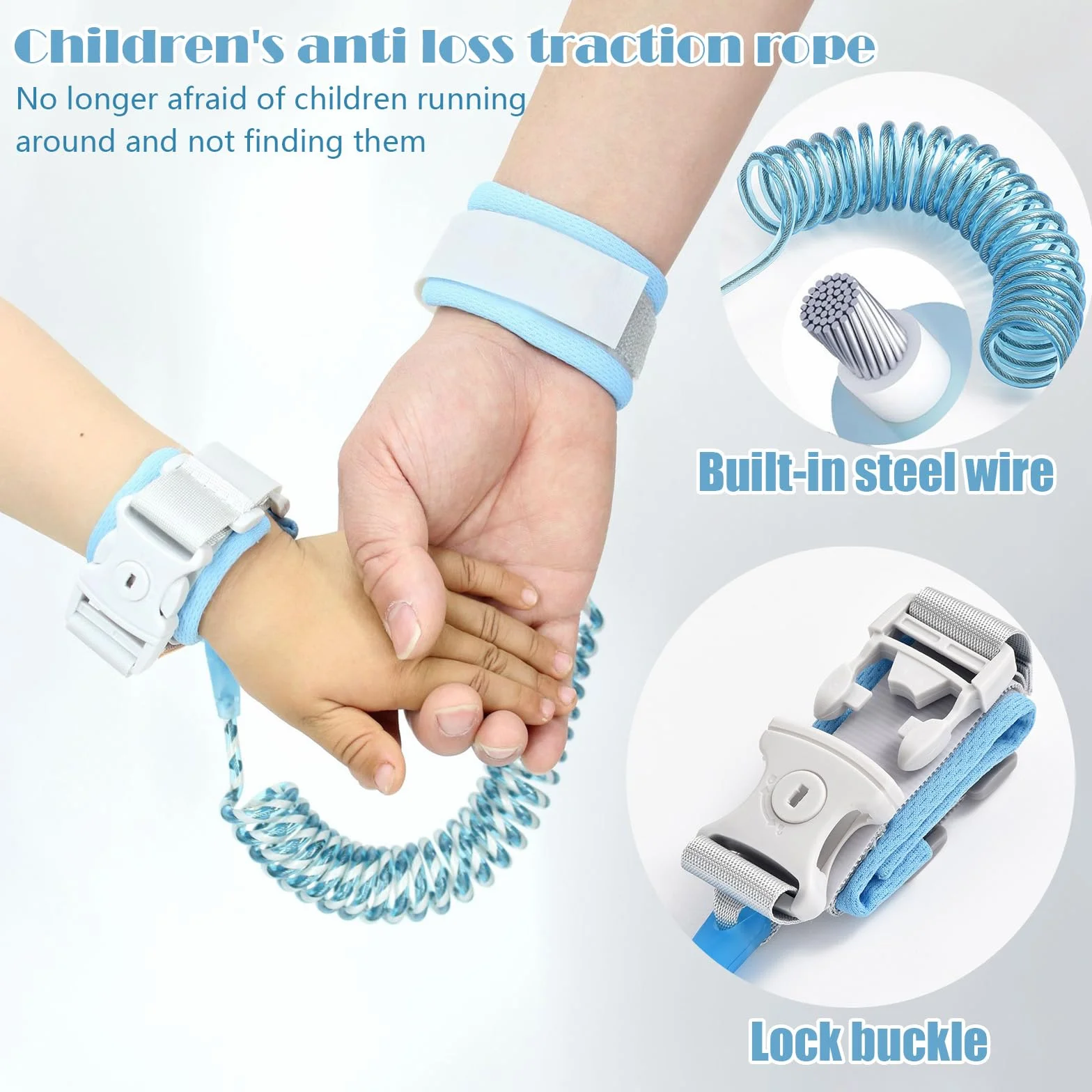 Guinzaglio di Sicurezza per Bambini Imbracatura Anti-Perda Blu