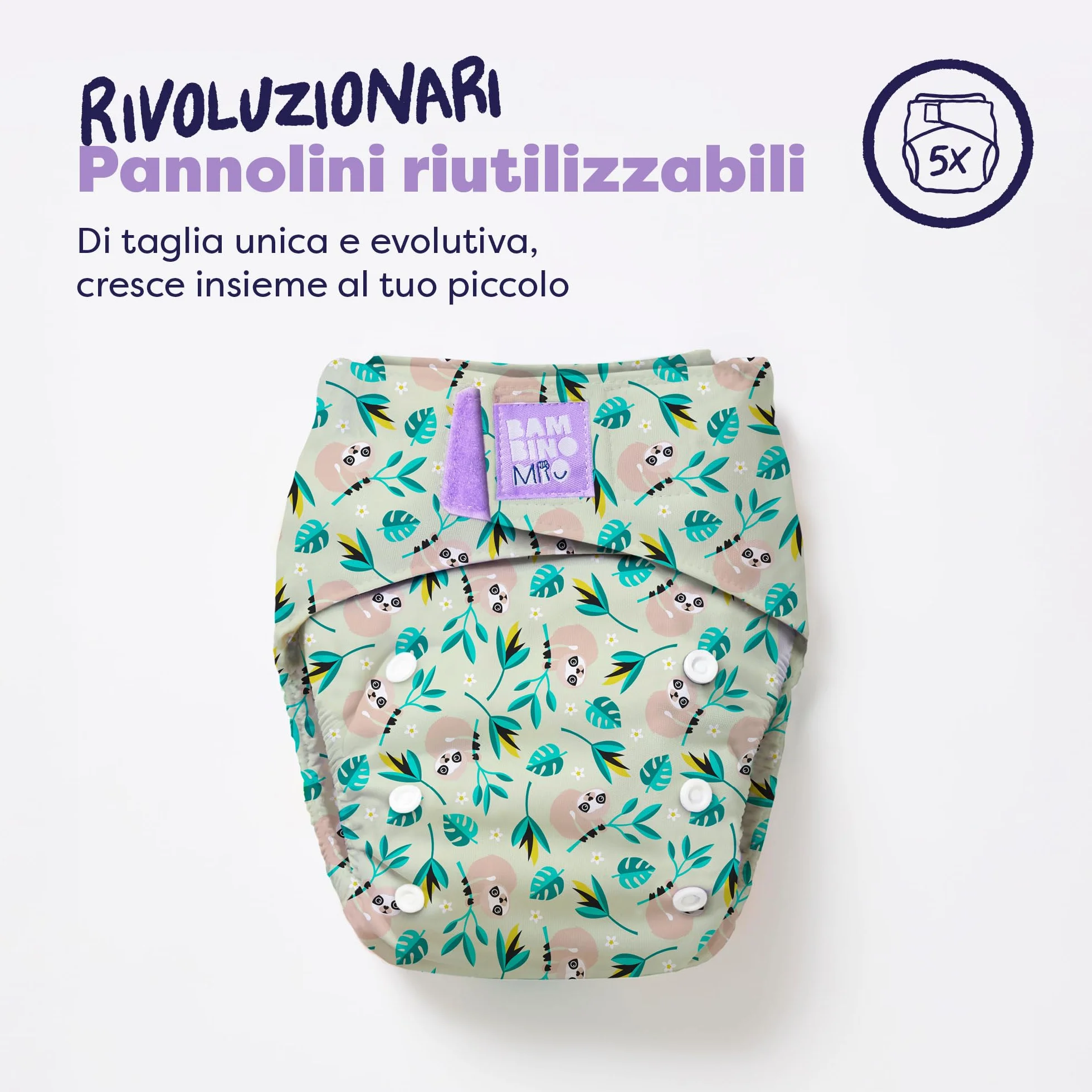 Bambino Mio Pacchetto di pannolini lavabili Prova 100 vele 5 strati