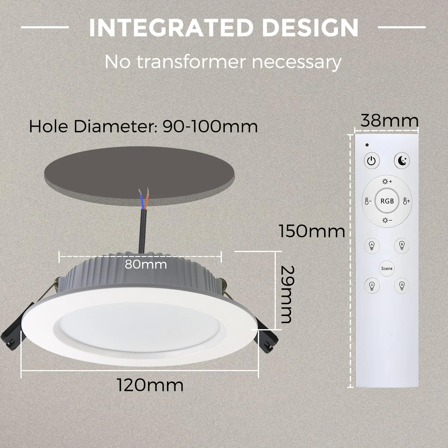Faretti Led da Incasso per Cartongesso Alexa Wifi Bluetooth, RGBW 2700K a 6000K, Dimmerabili App Controllo, 10W, alluminio, faretti da incasso con gateway intelligente e telecomando, 6pcs