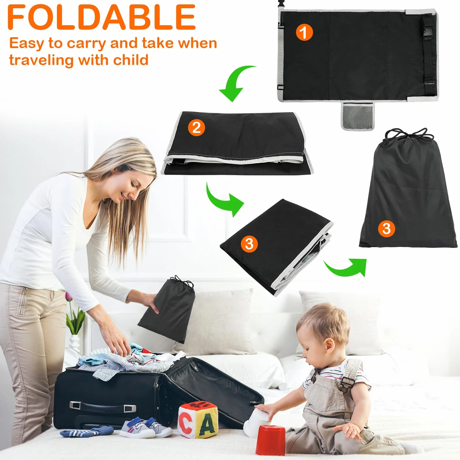 Letto da viaggio per bambini aereo amaca portatile gambe estensione regolabile