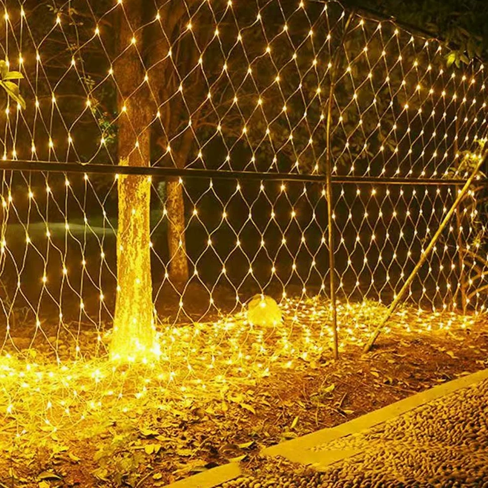Luci Solari Esterno LED Catena Luminosa Solari Tenda Luminosa Impermeabile 8 modalità Tenda Luci Natale Decorative per Giardino,Patio,Cancello,Matrimonio,Festa Color 3x2m Solar Style