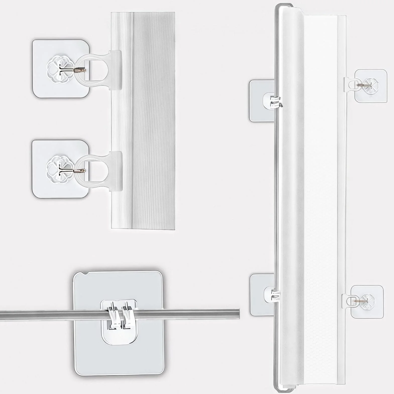 Griglia di protezione per scale retrattile senza foratura 110/130 cm, barriera portatile per porte e balcone