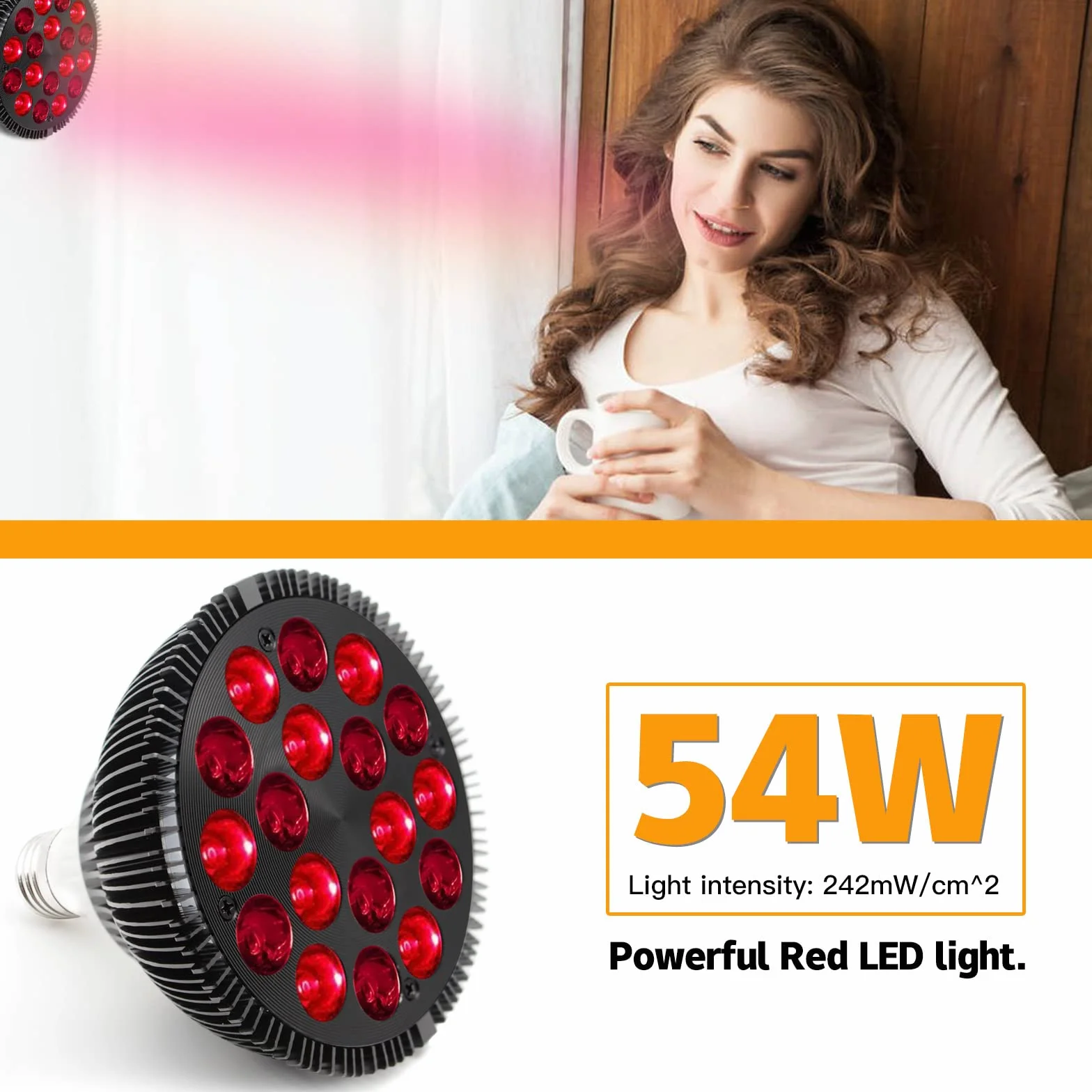 SkyFace Lampada Terapia a Luce Rossa per il Corpo, 54 W, LED Infrarossi 660 nm e 850 nm, per Alleviare Il Dolore e Rilassare i Muscoli, Pulcini, Rettili