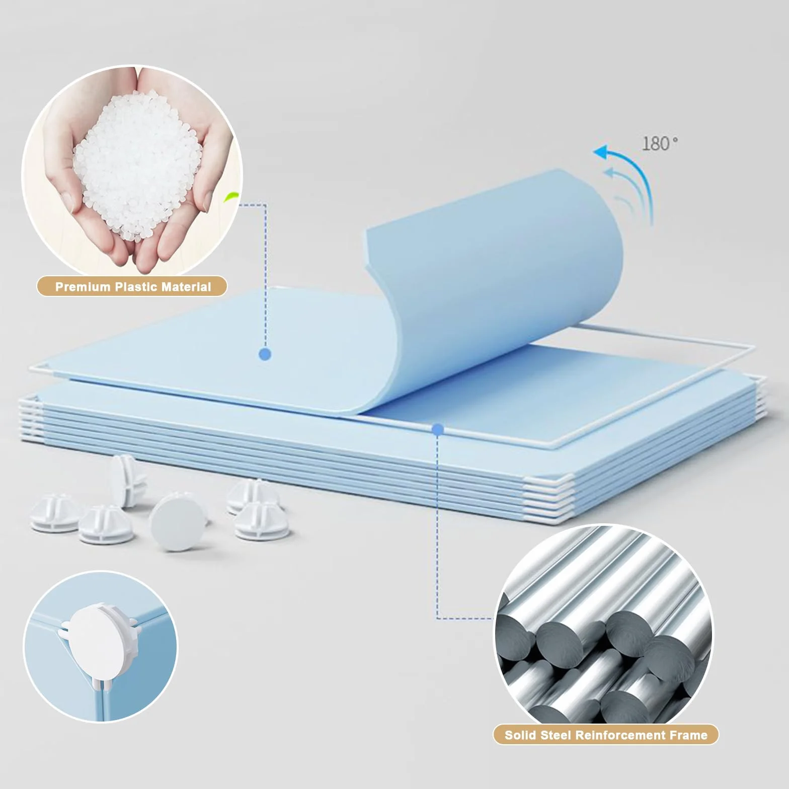 Armadio Bambini Modulare con Sezioni Appendiabiti e Ante in Plastica per Camera Dei Bambini