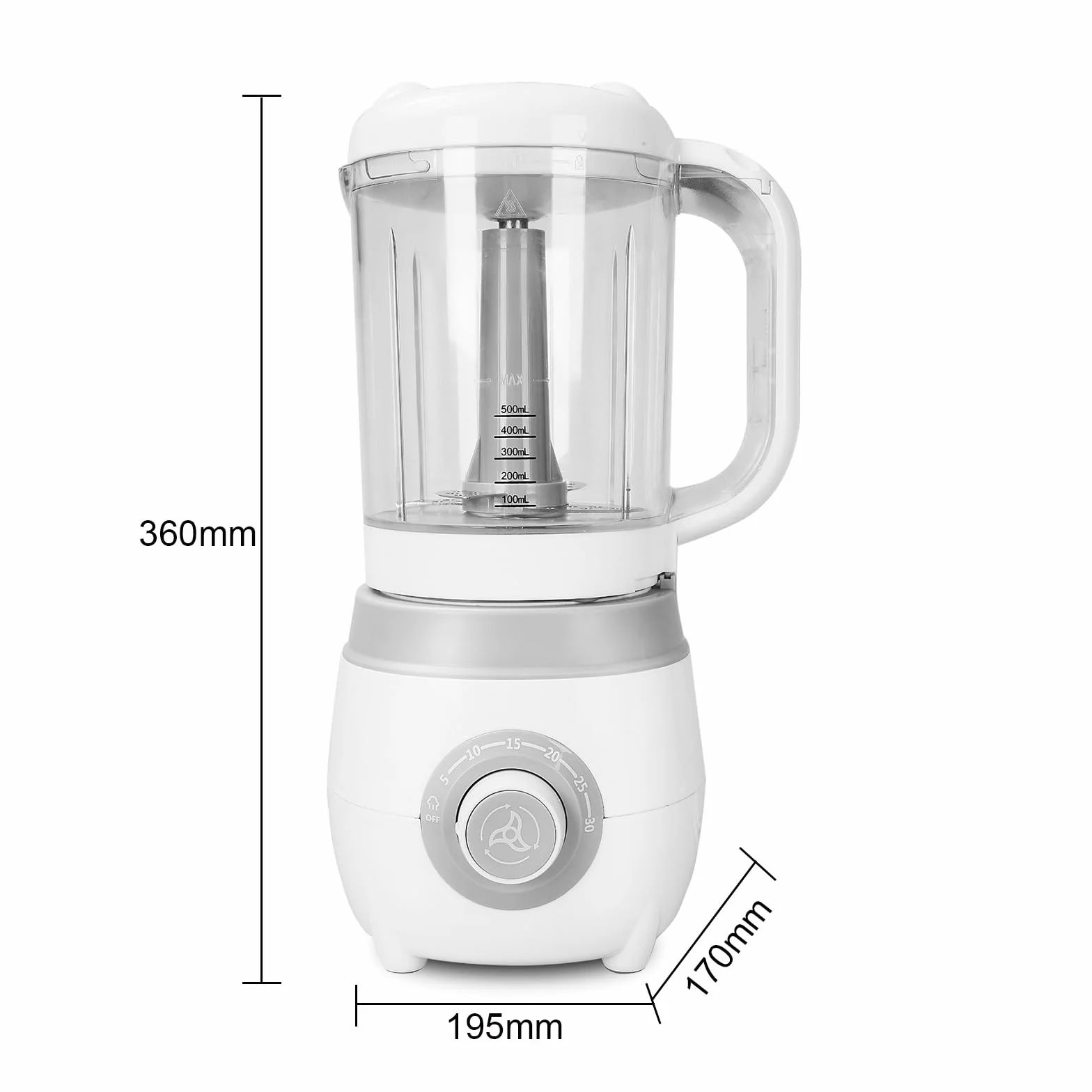Cuocipappa per Bambini Robot Cucina 4 in 1 Sterilizzazione Biberon Cottura Vapore Frullatura Riscaldamento