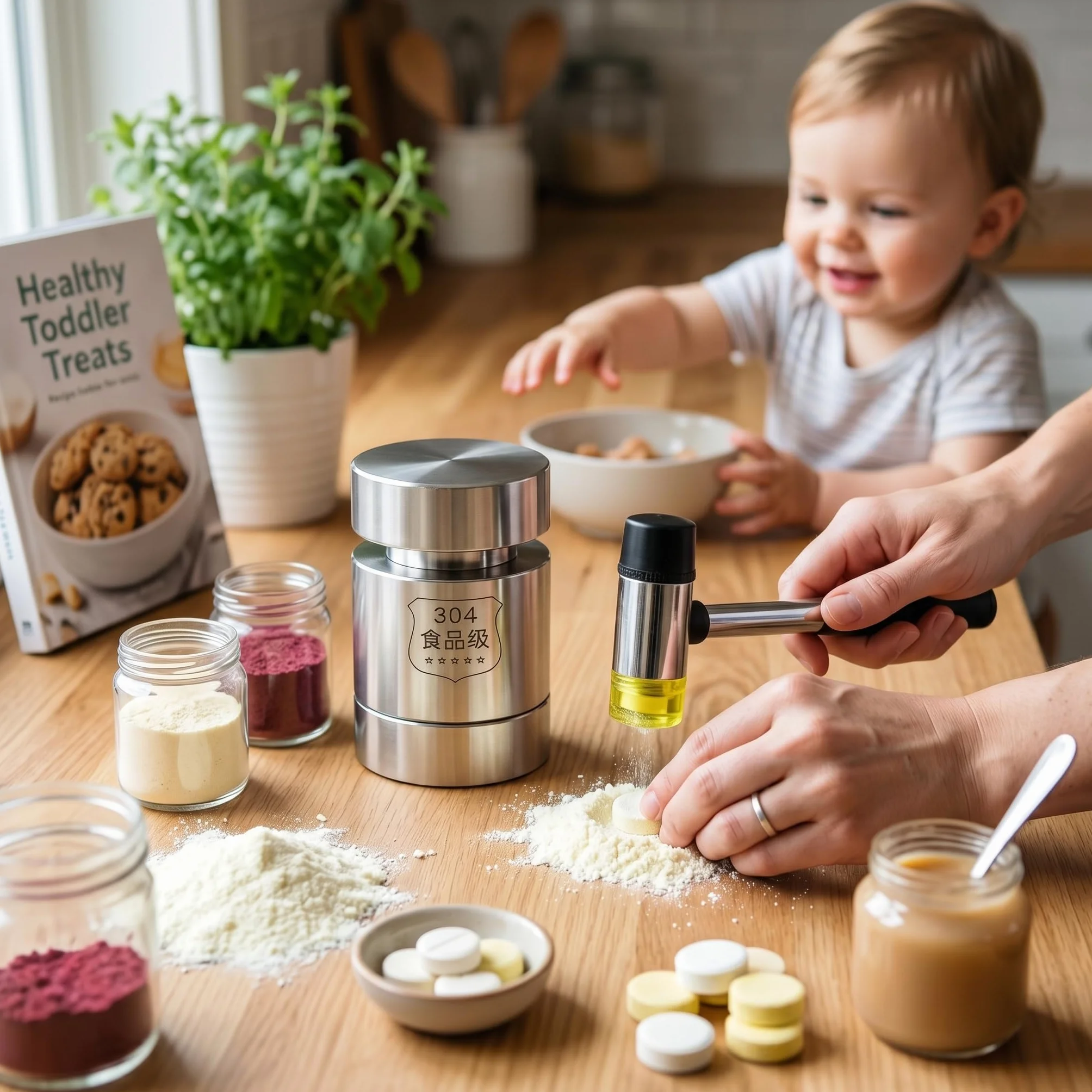 Pressa per Latte in Polvere, pressa per Tablet Facile da Usare per Cucina