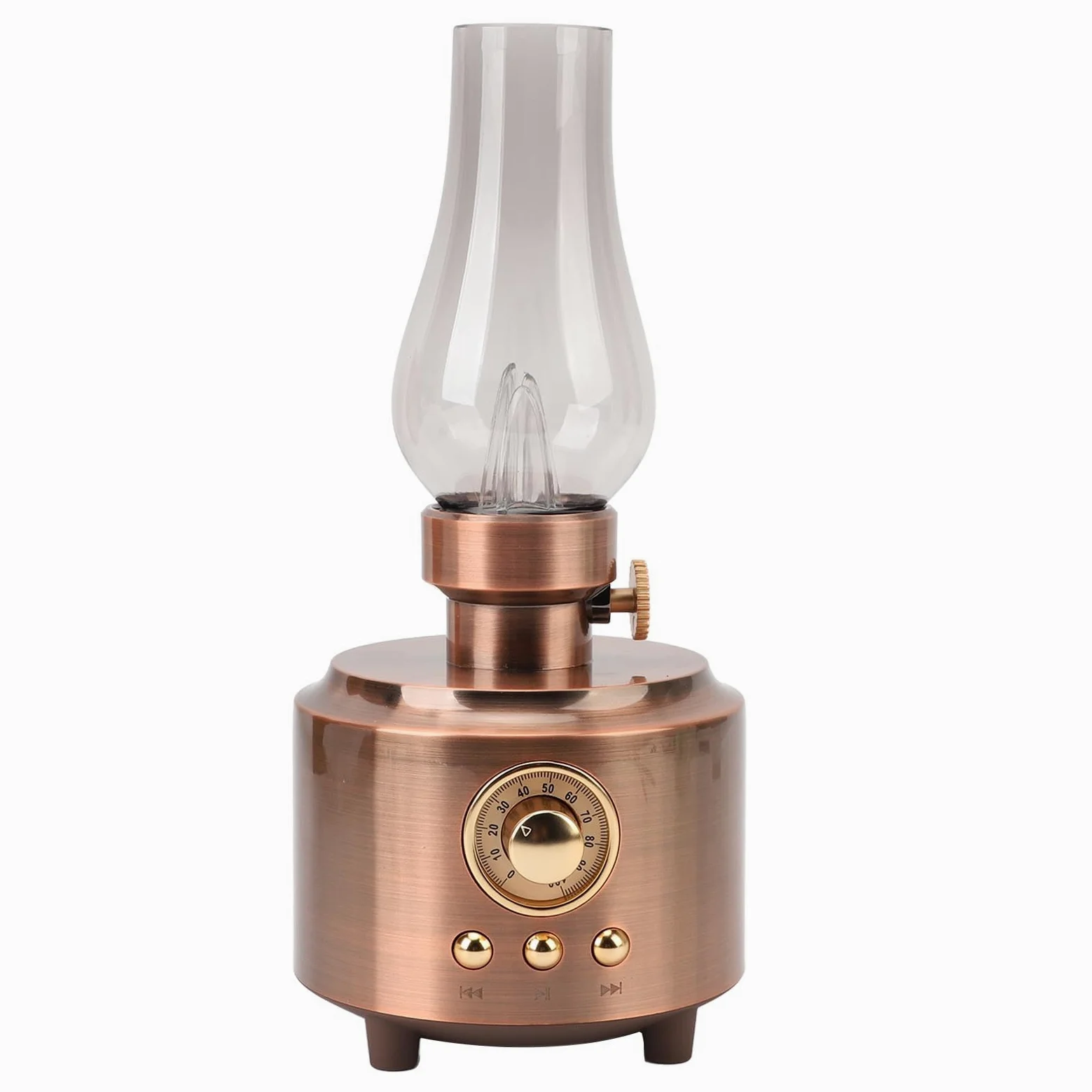 Lampada da Tavolo Vintage con Altoparlante Bluetooth, 5W, per | Wireless, USB, ingresso AUX, batteria a lunga durata, luce soffusa