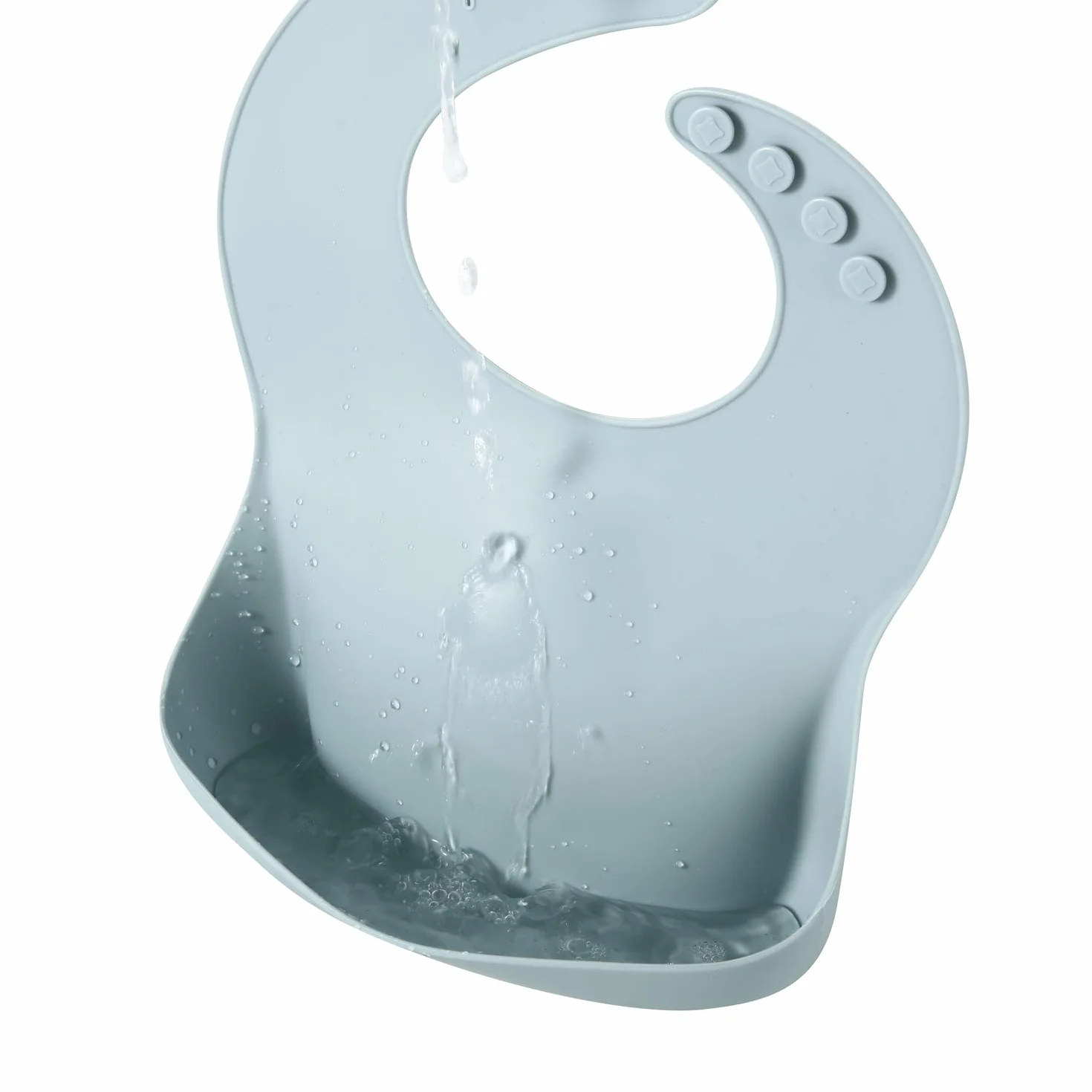 PandaEar 3 Pezzi Bavaglini in Silicone per Neonato e Bambini Piccoli, Impermeabili, Morbidi, Unisex (marrone/blu/verde)