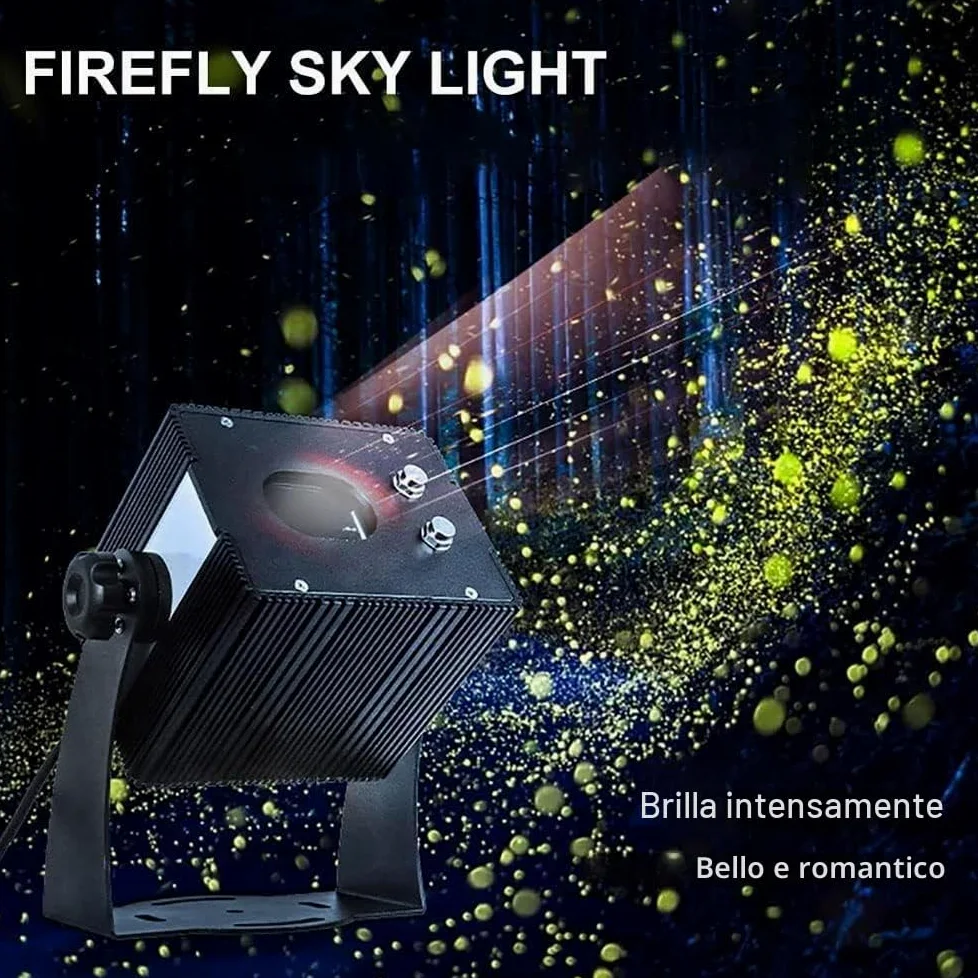 Proiettore di luci Natalizie per Esterni Impermeabile, Luce LED Mobile per Giardino e Patio, proiezione dinamica di Stelle HD