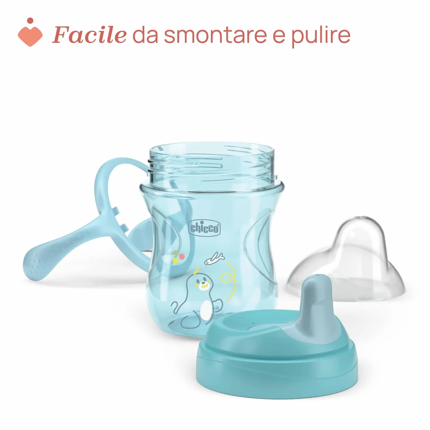 Chicco Training Cup Antigoccia per Bambini 6 Mesi+ Senza BPA Azzurro