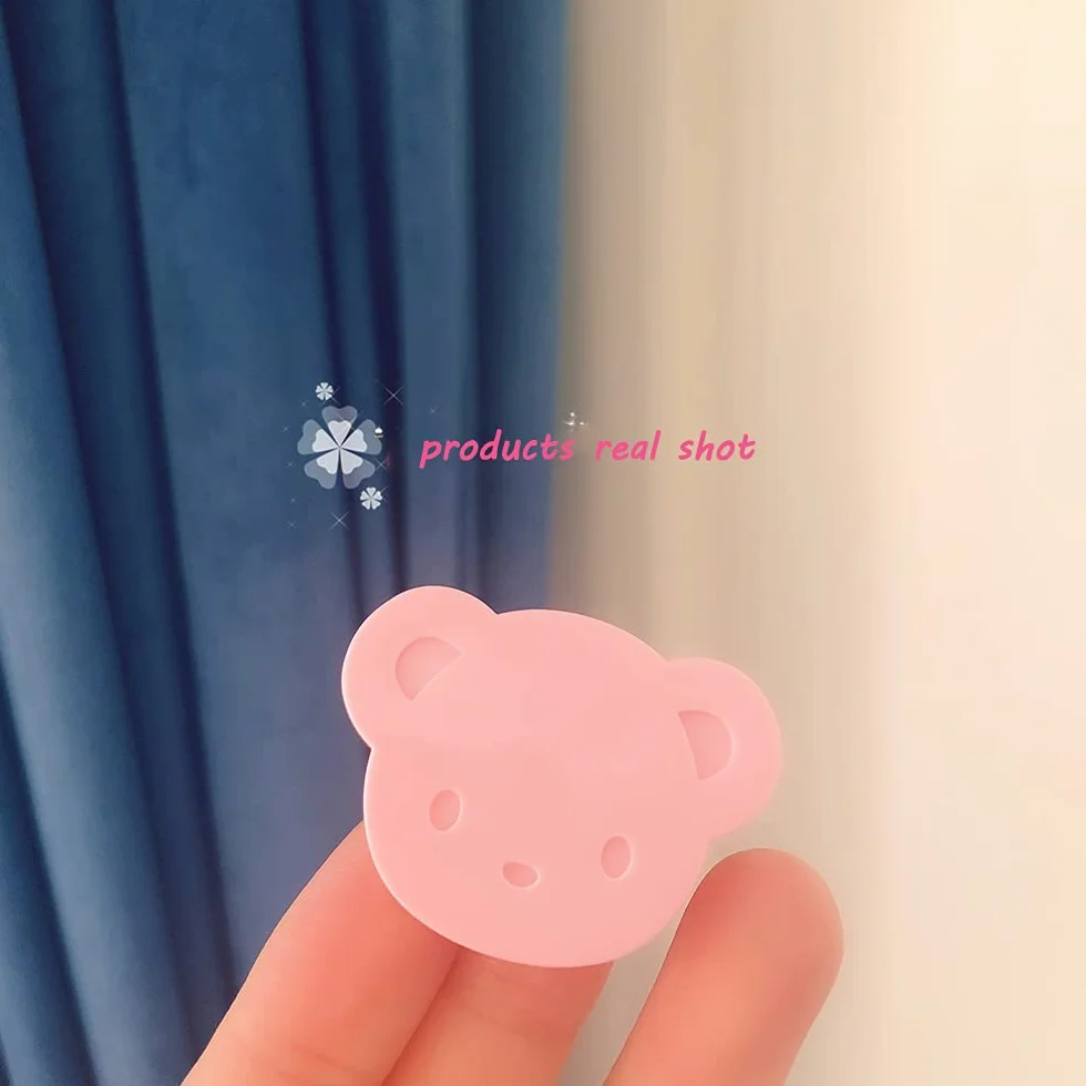 Clip di sicurezza per bambini in plastica, 6 pezzi multifunzione per vestiti tovaglie pannolini orso rosa