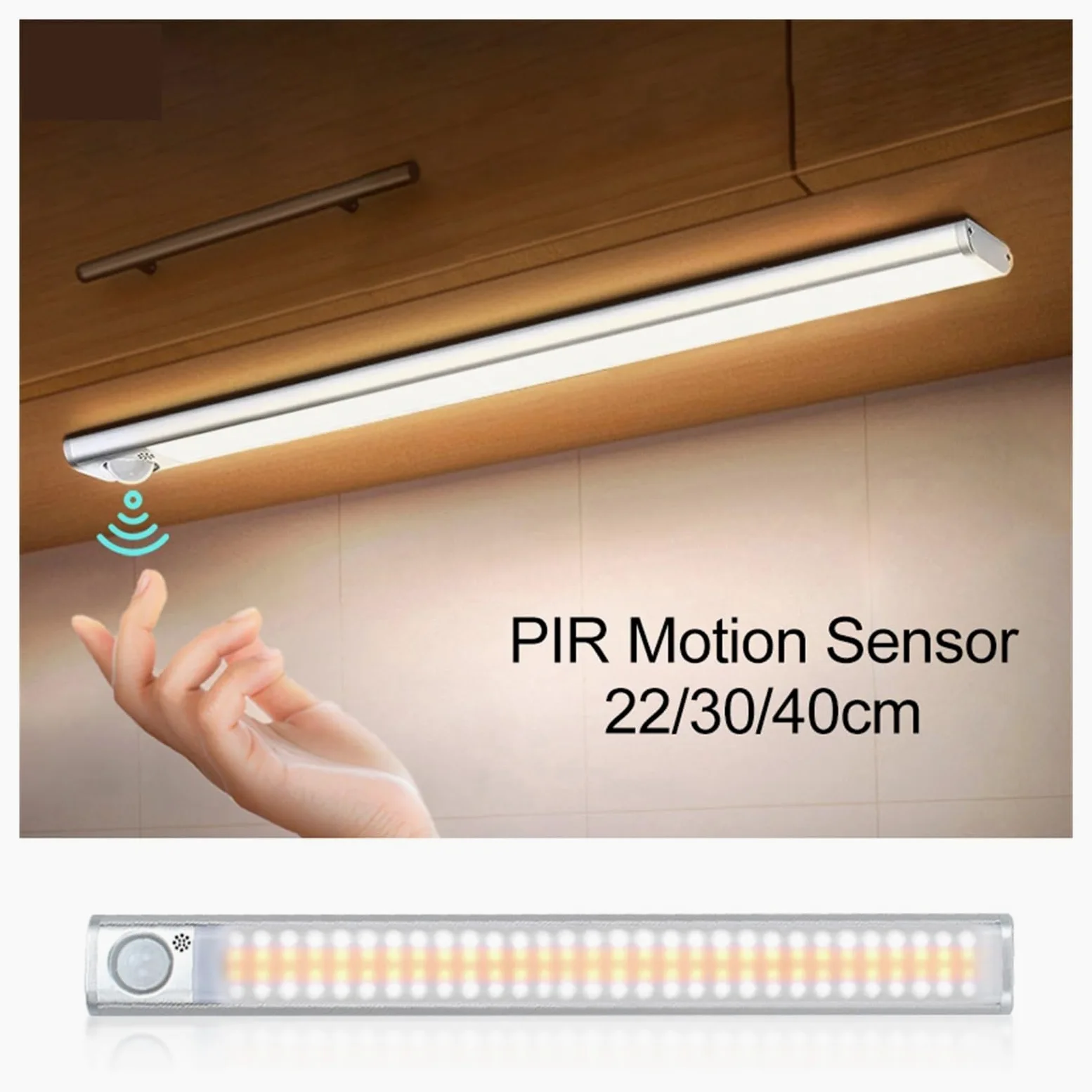 Luce Notturna A LED Sensore Di Movimento Senza Fili Striscia USB O Alimentazione A Batteria 10/14/20/36 Lampada A For Illuminazione Armadio Guardaroba Rilevatore Di Movimento(1 pcs,Battery 10LED)