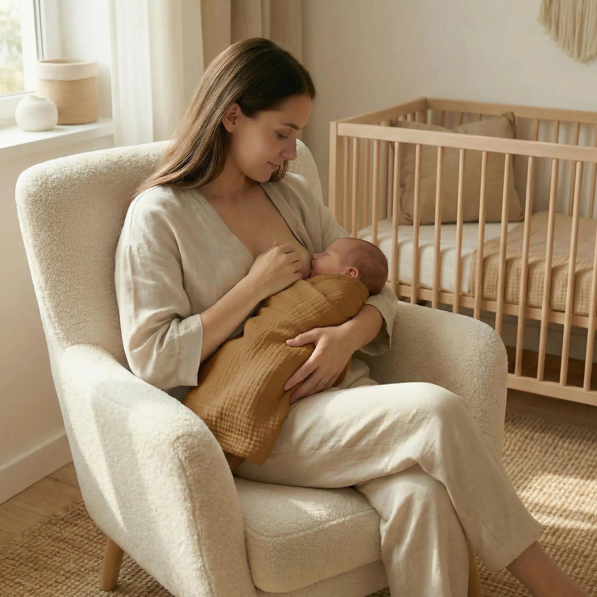 BABYSAFE Mussole Neonato Cotone Biologico 80x70cm Doppia Garza Pacco da 3 Copertina OEKO-TEX Made in Europe