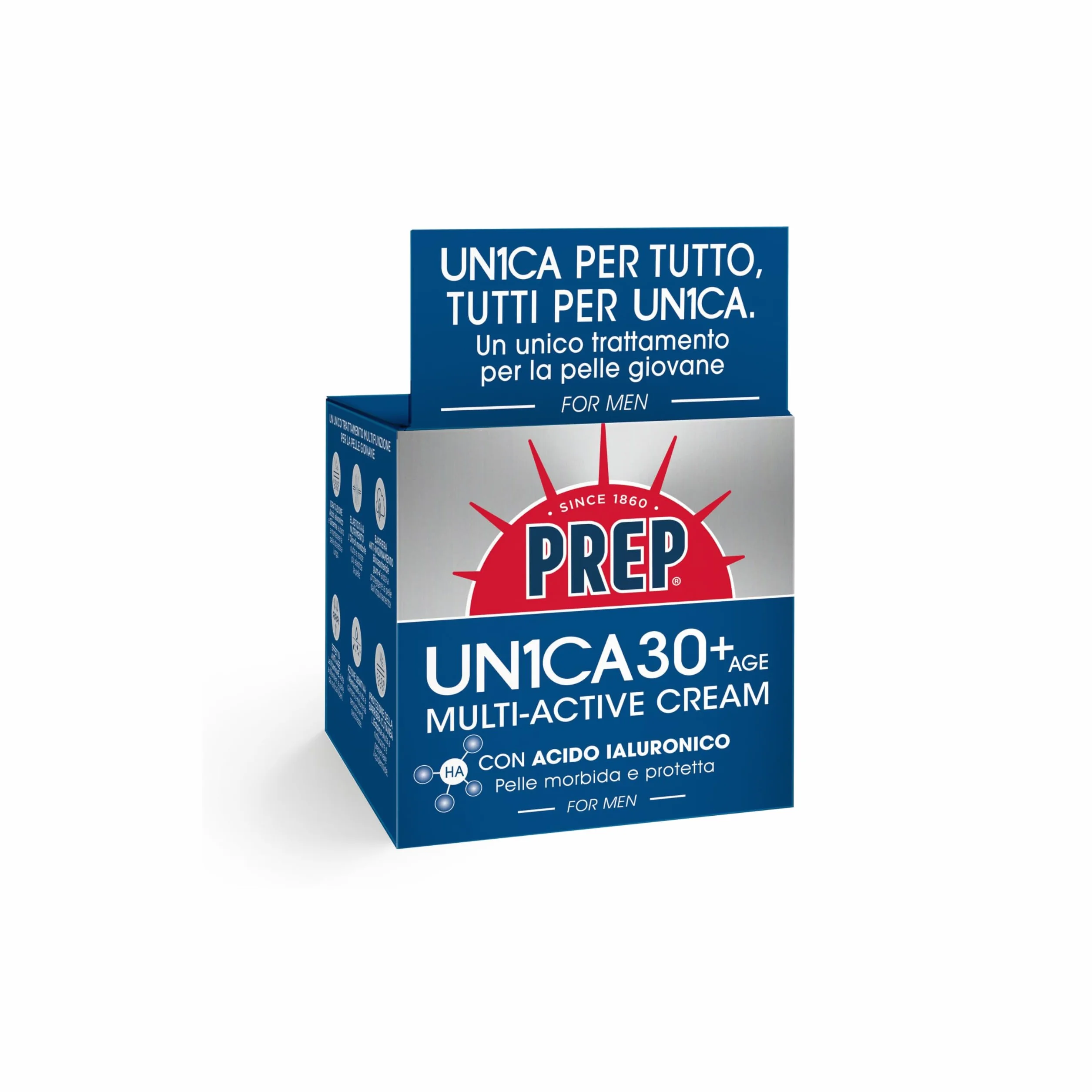 UN1CA FOR MEN AGE 30+ Multi-Active Cream, Crema Multiuso Uomo, 75ml
