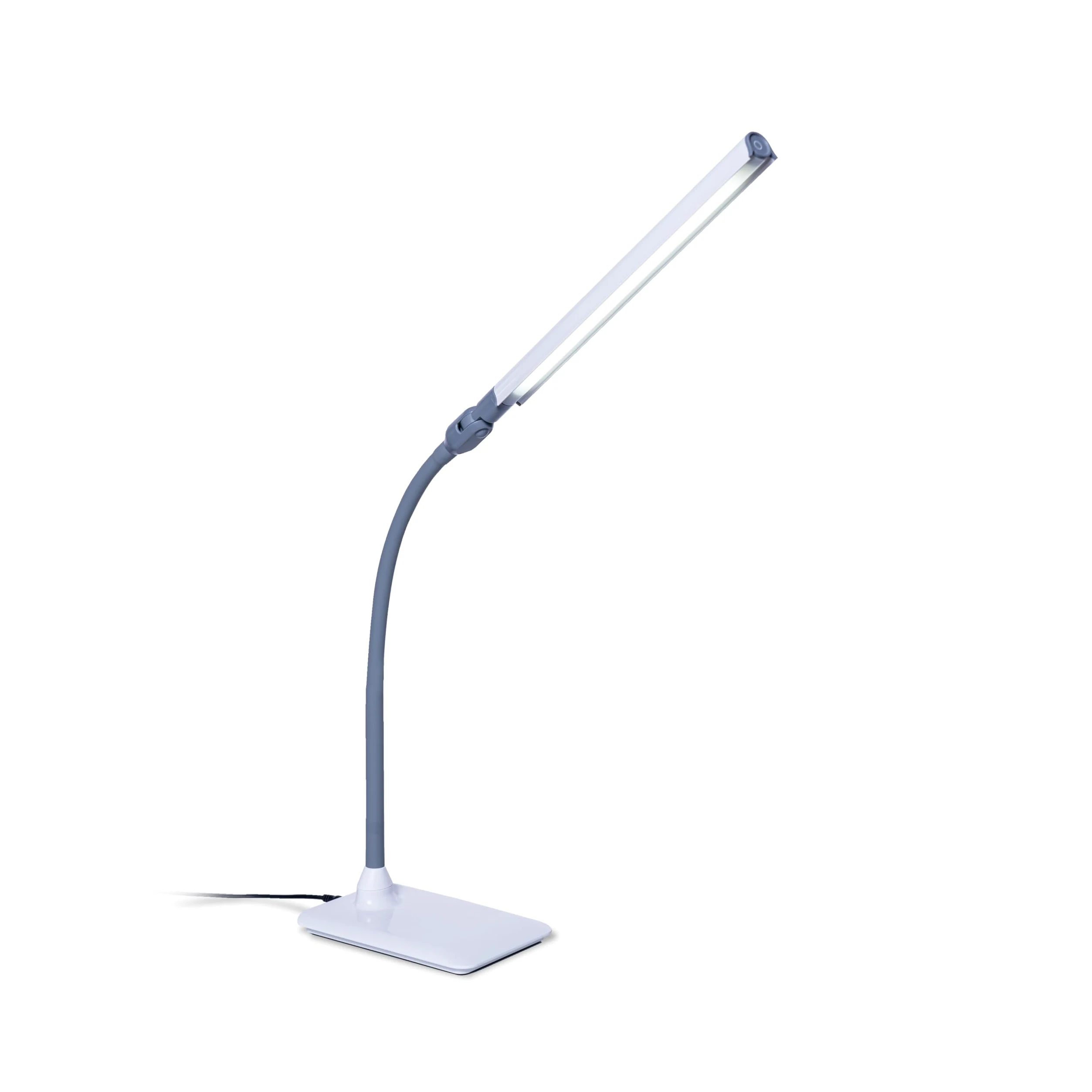 Daylight UnoPro Table - Nuovo, LED 6.000K, 1.150 Lux, 4 Livelli di Luminosità, Paralume Antiabbagliamento, Braccio Flessibile, Testa Pivotante - Ideale per Cucito, Lettura, Artigianato - Bianco