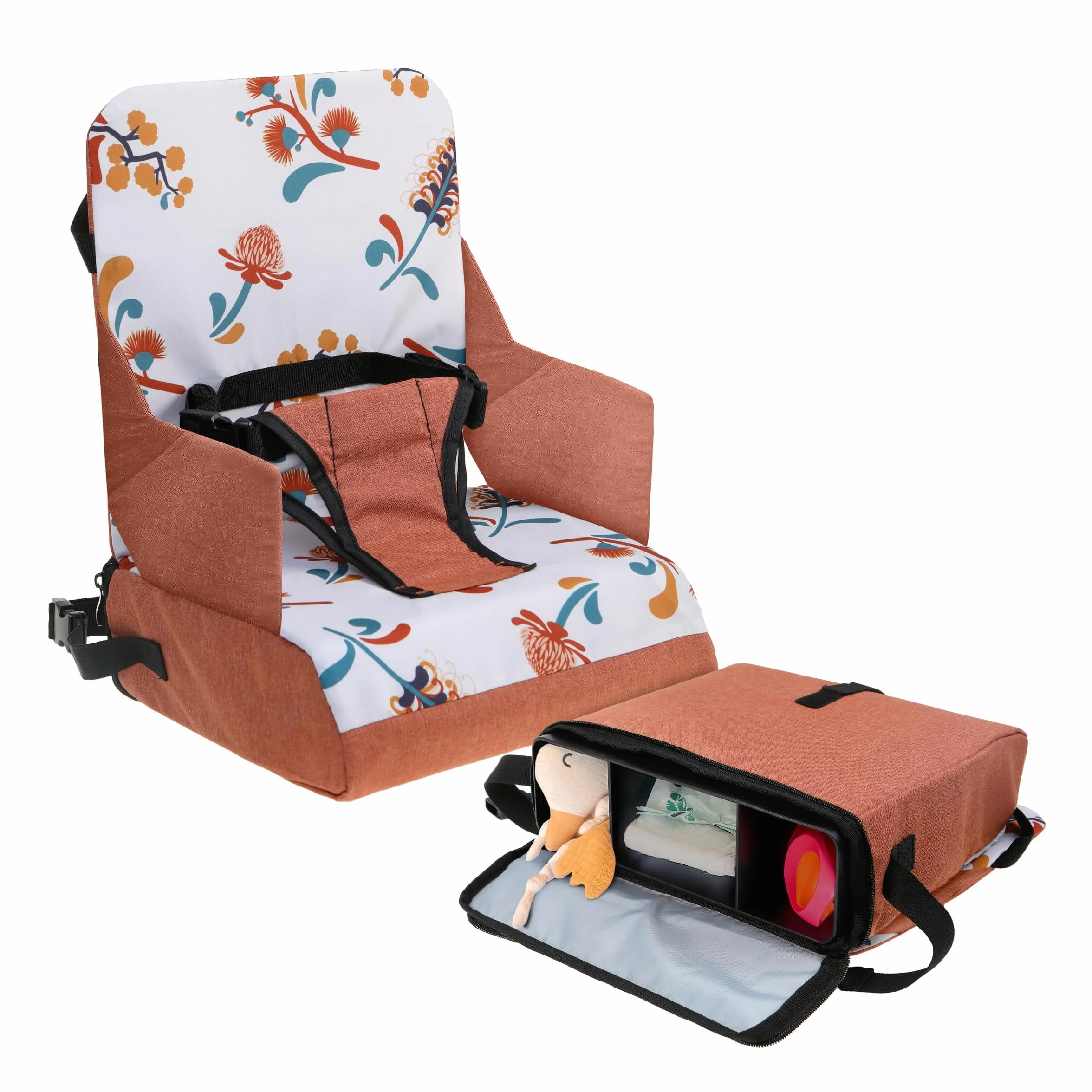 Dreambaby Seggiolone portatile per bambini con scomparti portaoggetti leggero compatto