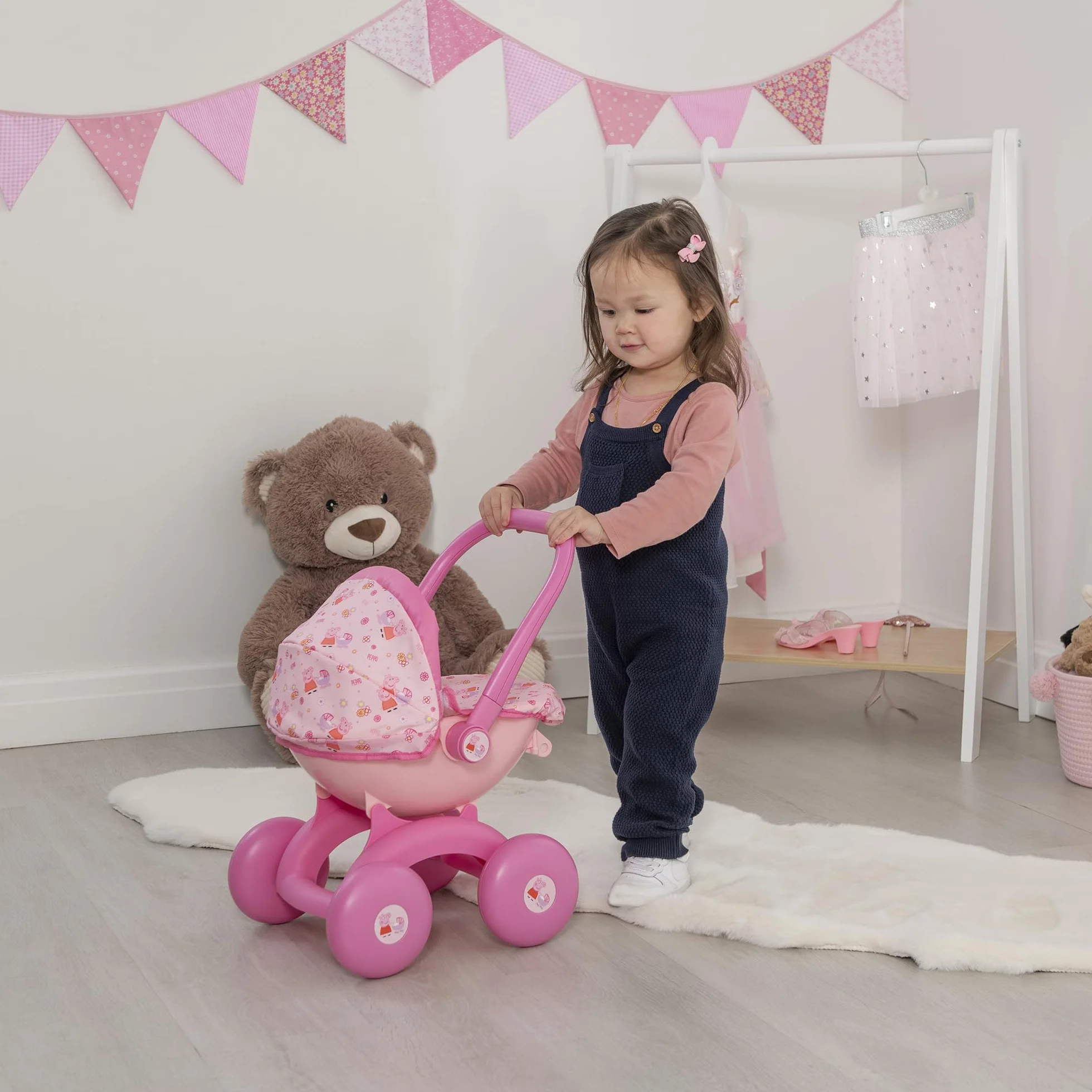 Peppa Pig Passeggino 4 in 1 My First Carrozzina intercambiabile culla seggiolone giocattolo bambini 18 mesi+