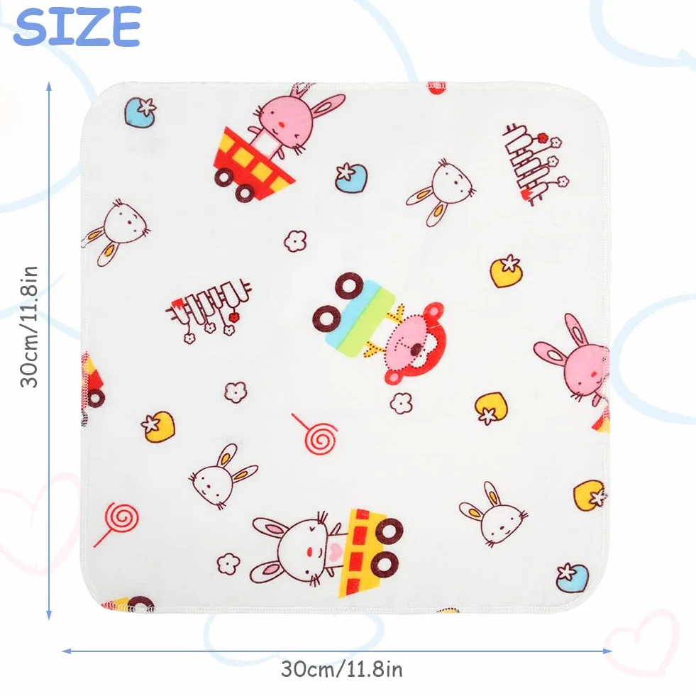 Aolso Mussole Neonato Asciugamani Bambini 30x30cm Cotone 10 Pezzi