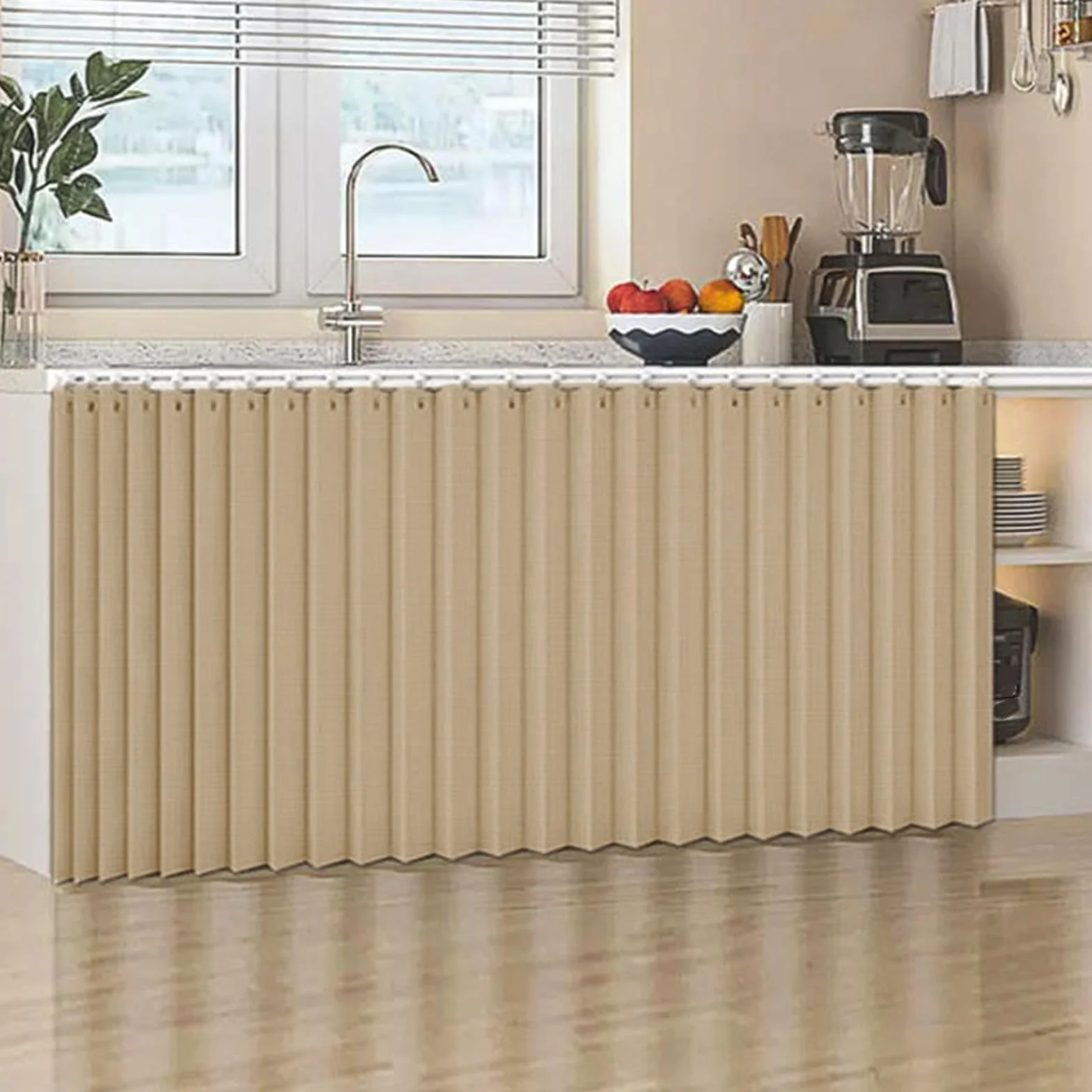 Personalizzabili Tende parapolvere per mobili Brown W70cm H180cm