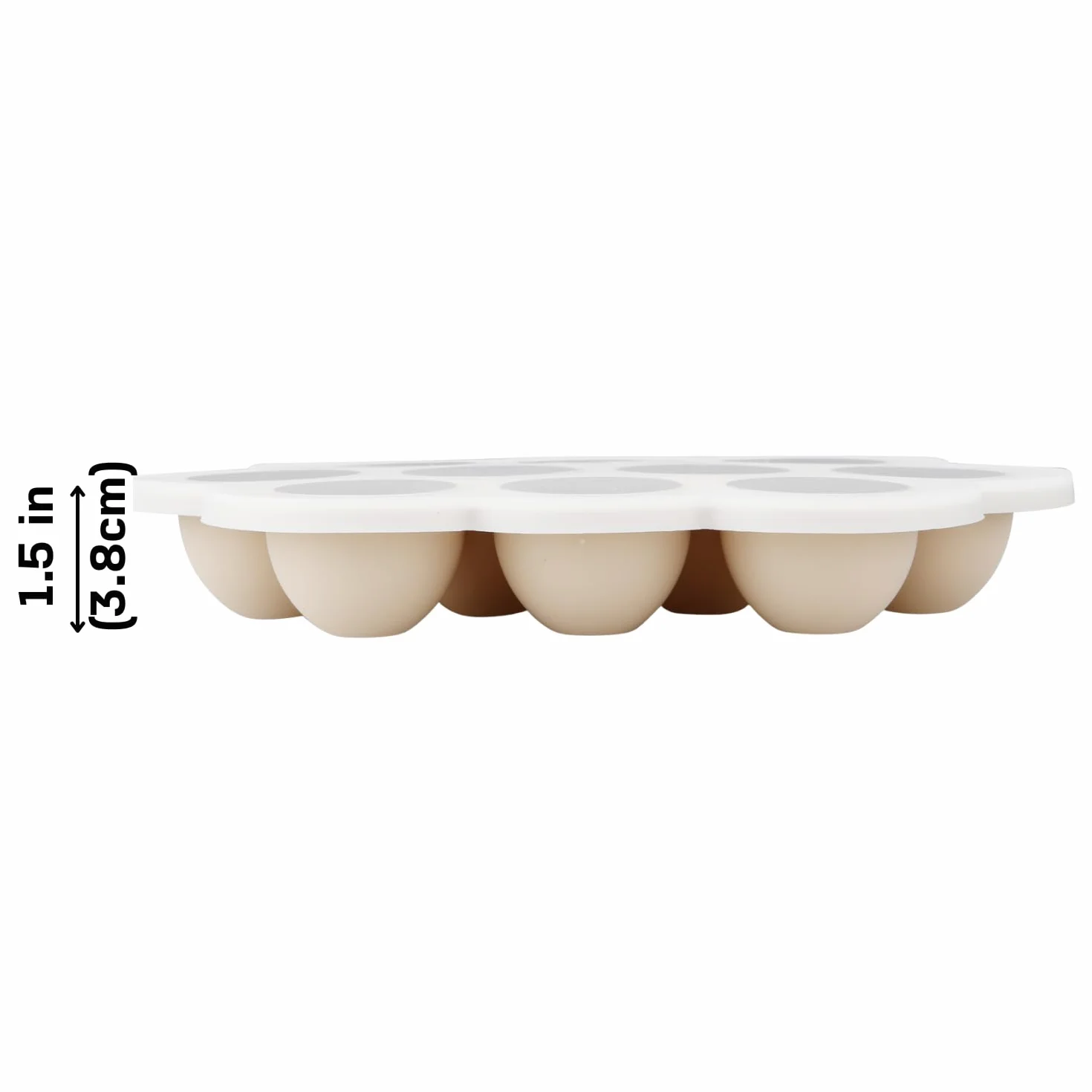 PandaEar Set di 2 Vaschette per Congelare Alimenti per Bambini in Silicone con Coperchi - Blu/Marrone