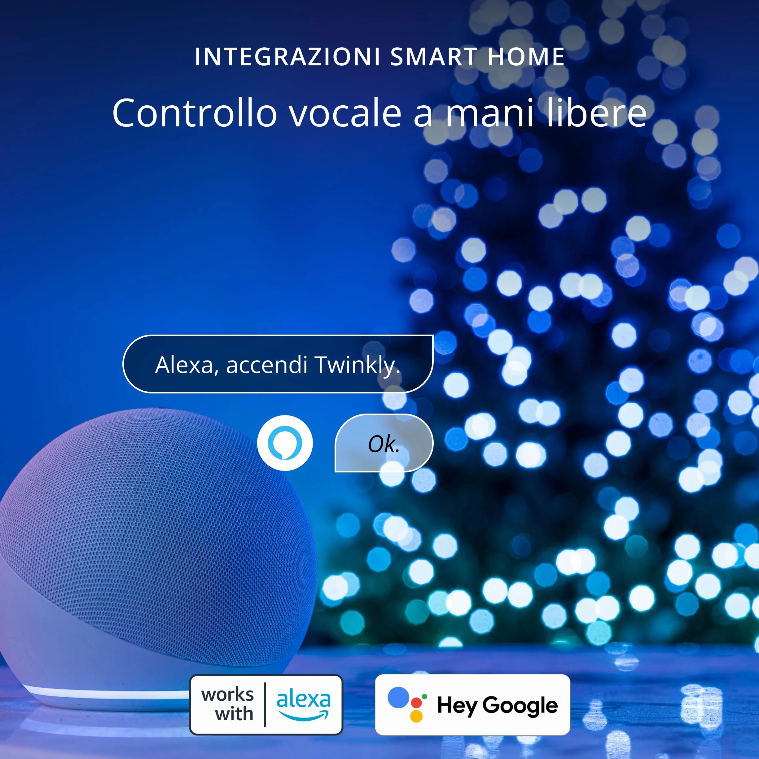 Twinkly Strings 400 LED RGB+Bianco, Striscia di Luci LED per Esterno e Interno, Luci Smart Multicolore, Compatibile con Alexa e Google Home, Luci Mappabili, IP44, Controllo App, Filo Nero, 32m