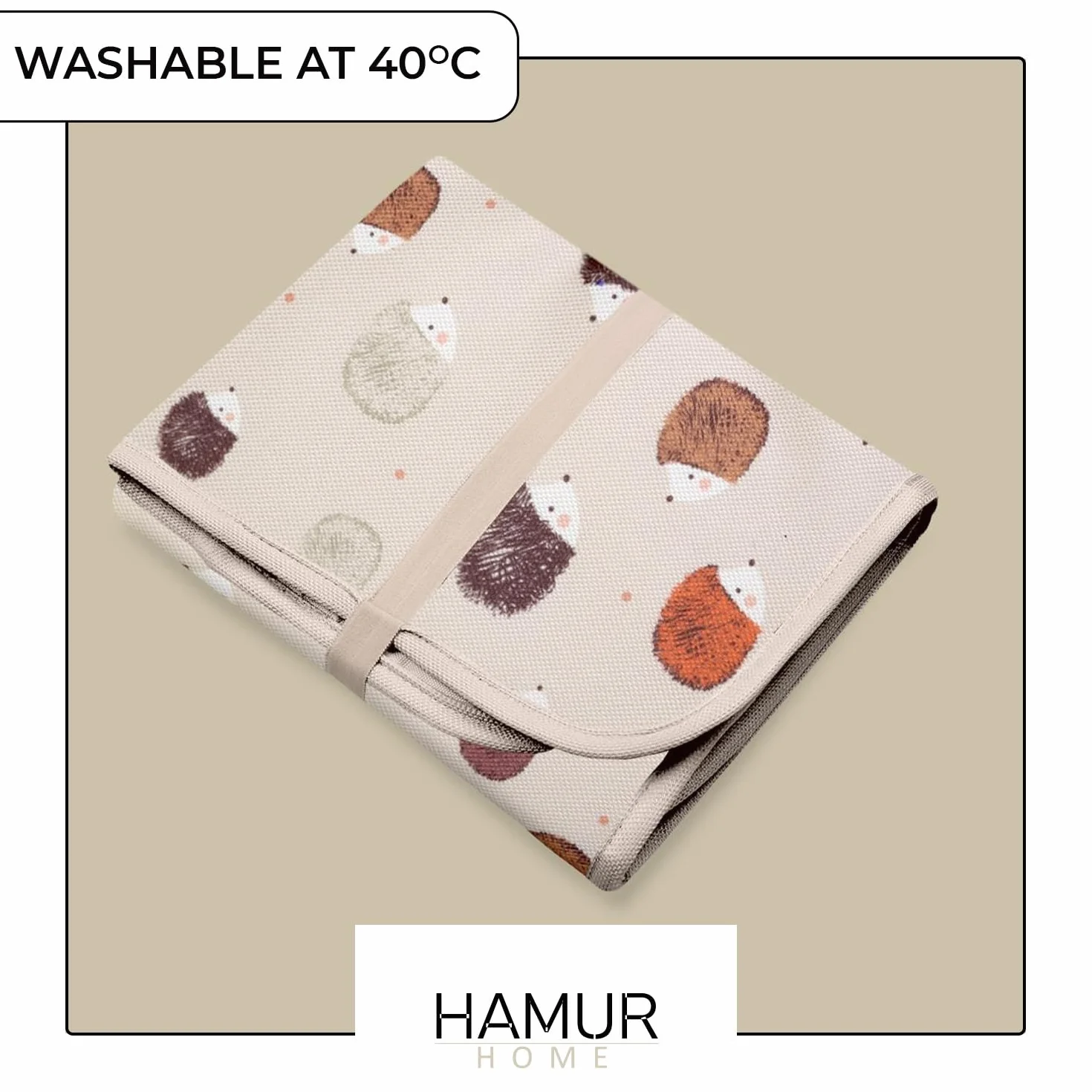 Hamur Home Fasciatoio Portatile Pieghevole Impermeabile 40x70 cm Lavabile - Neonato Viaggio Regalo