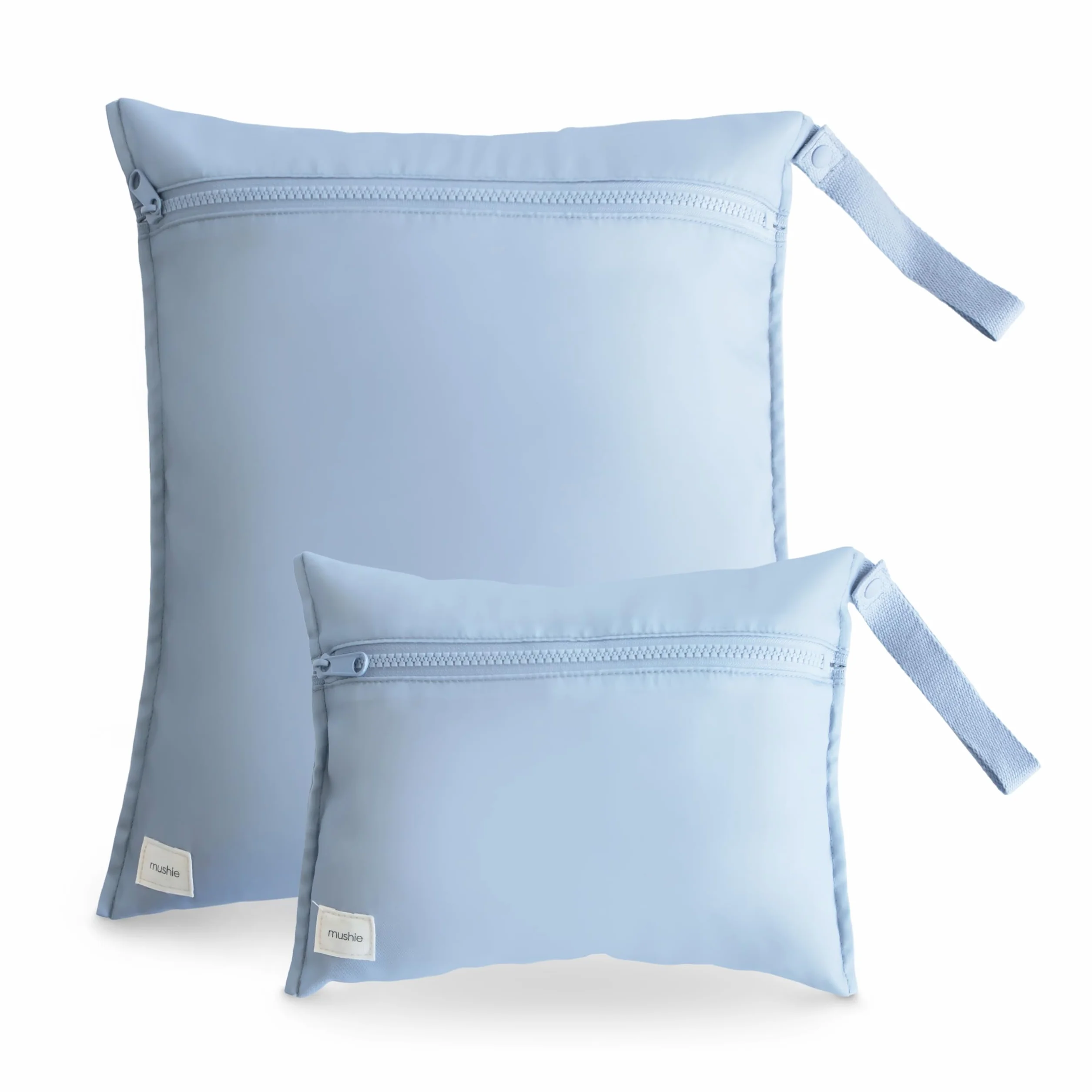 Mushie Wet Bag Impermeabile 2 Pezzi Set Grande e Piccolo per Pannolini, Abiti e Giochi, Poliestere Facile da Pulire
