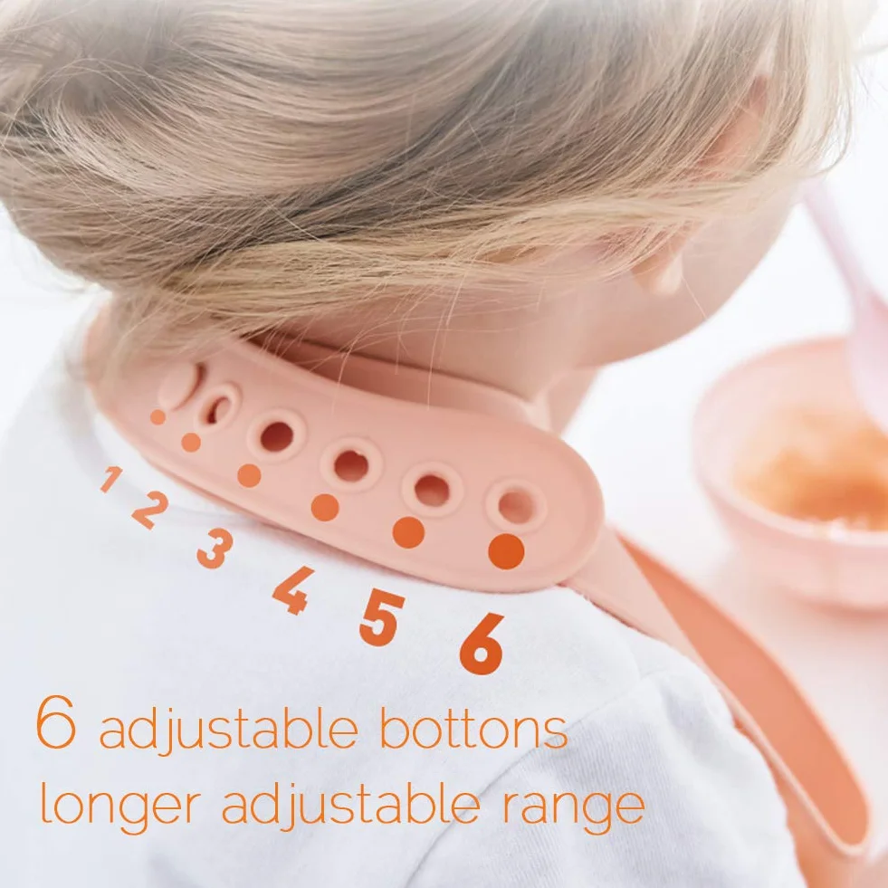 Bavaglini in Silicone Impermeabile 3 Pezzi con Tasca Raccoglipappa per Bambino