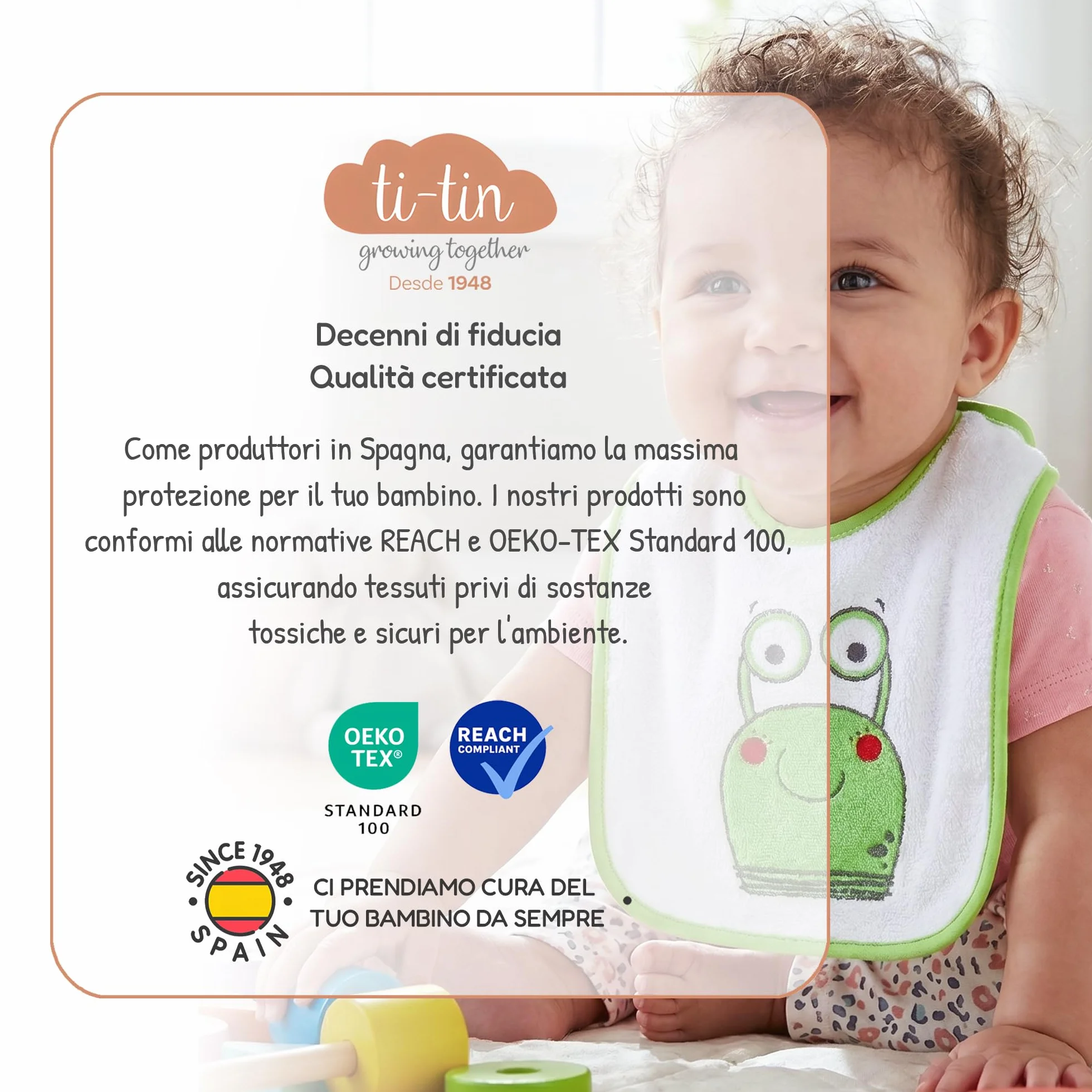 Bavaglini Impermeabili 73% Cotone 27% Poliestere Confezione da 7 23x27 cm per Bambini 6-18 Mesi