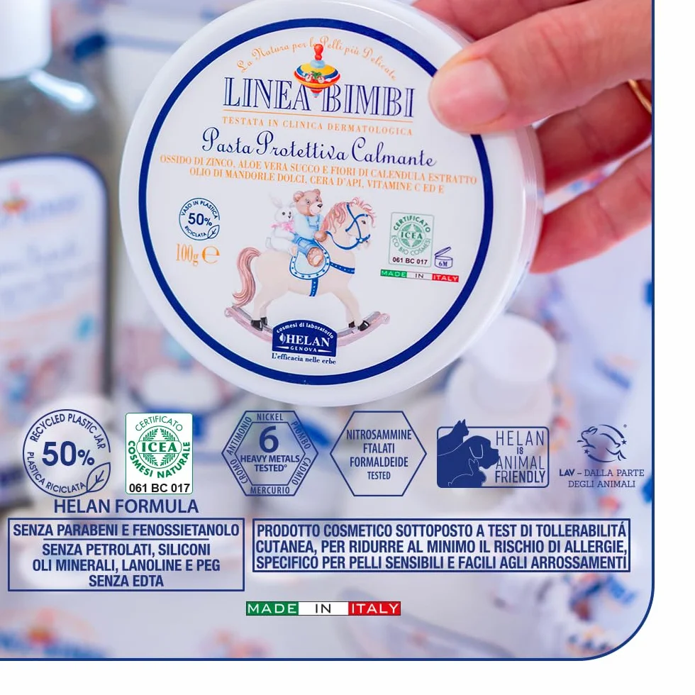 Helan Linea Bimbi Bio Pasta Protettiva Calmante Crema Cambio Pannolino 100g