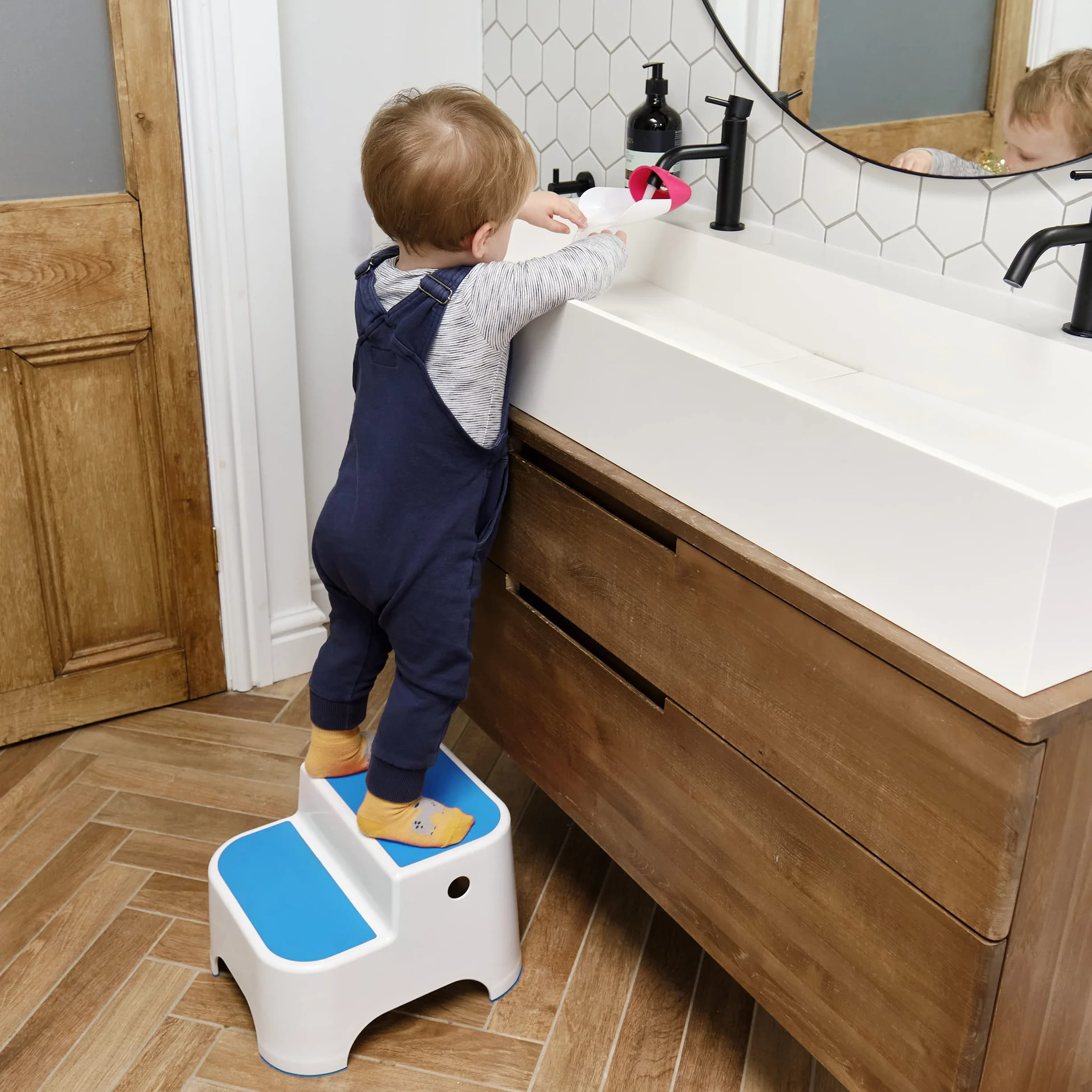 Prince Lionheart Uppy2 Sgabello a Due Passi per Bambini Antiscivolo Blu