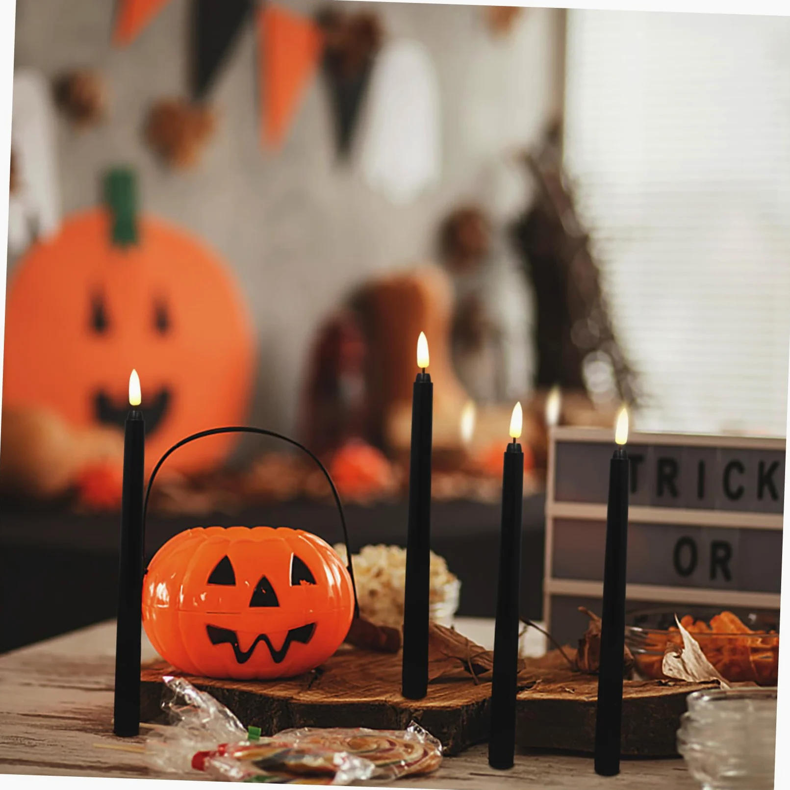 LED Nere Sicuro senza Fuoco 6 Pezzi senza Fiamma in per Halloween in Luci Decorative Design Elettronico per e Casa