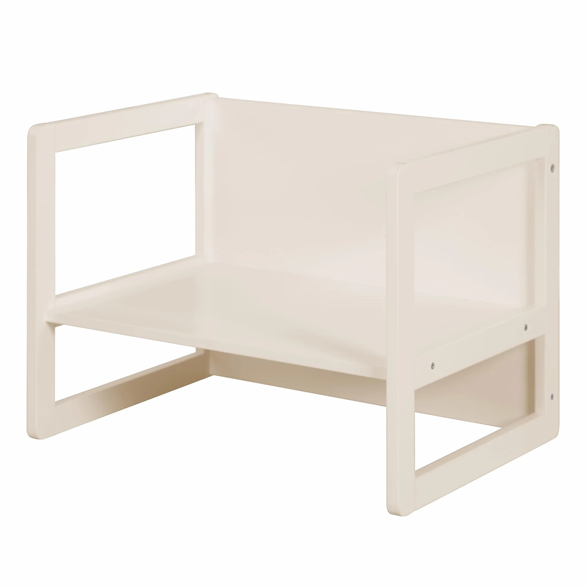 roba Set Sgabello e Tavolo Reversibili 3 in 1 - Regolazione in 3 Altezze di Seduta - Mobili per Bambini - Legno Beige/Cashmere