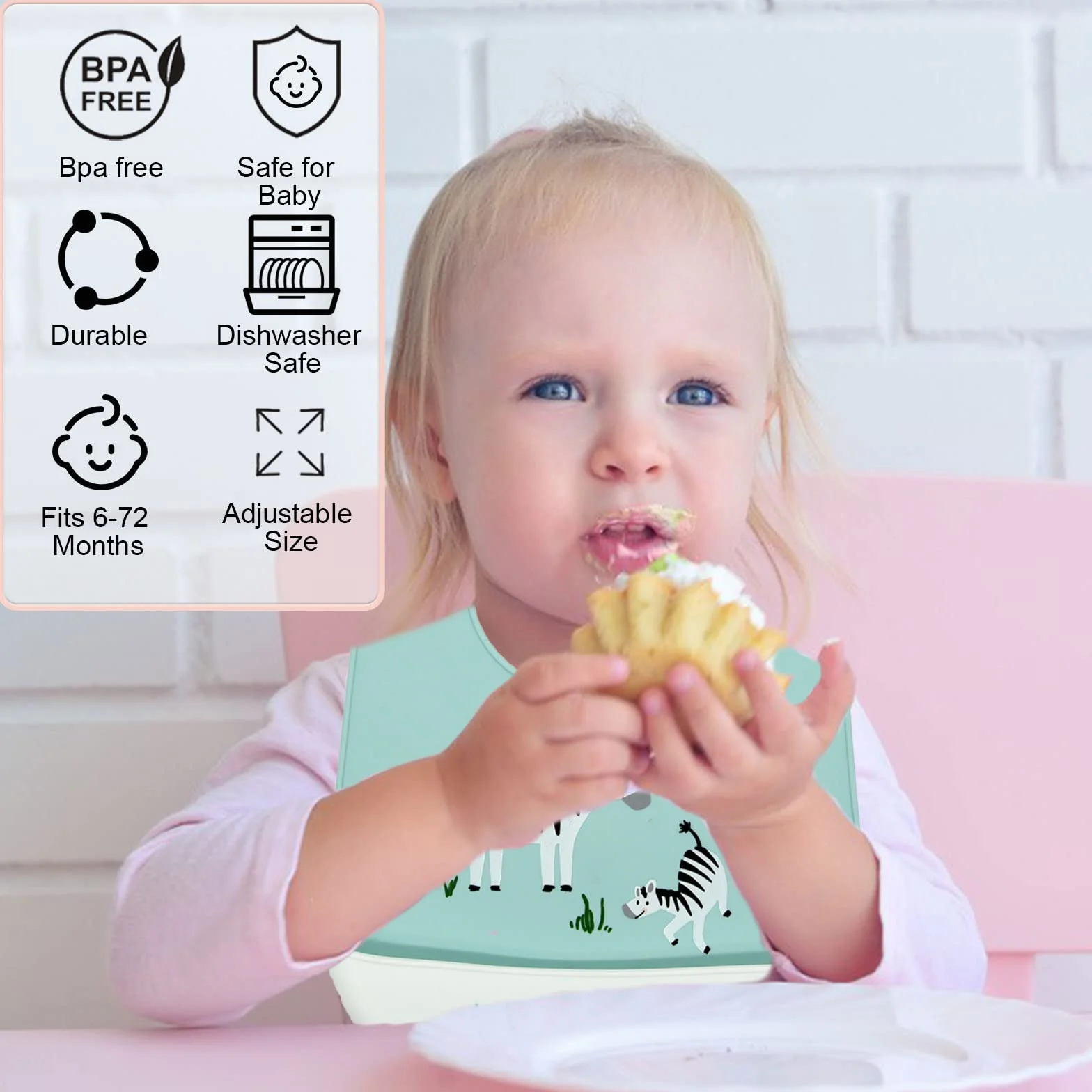 Bavaglini Silicone Bambino 3 Pezzi Neonato Bavaglino Svezzamento con Tasca Raccoglipappa Impermeabili