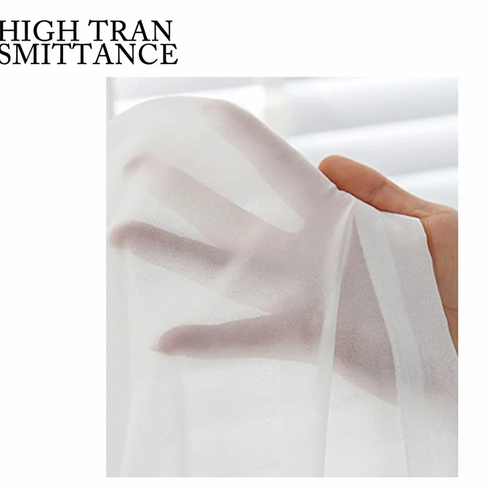 Hiseng Tende Voile Trasparenti Sheer 140x245cm Nuvole e stelle per Finestra Soggiorno
