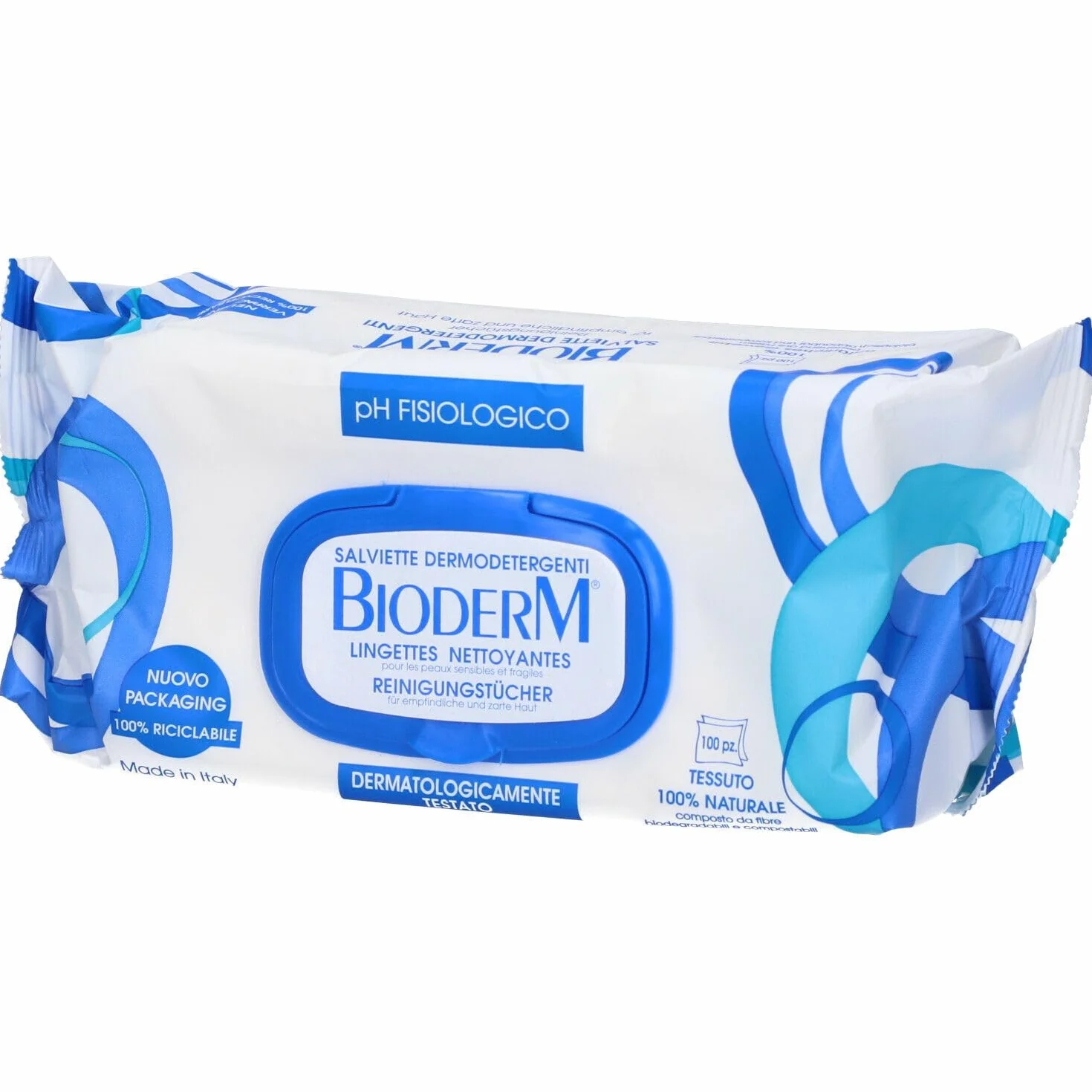 Bioderm Salviette Detergenti Corpo Delicate 100 PZ – Salviette Rinfrescanti per Igiene Cute Delicata e Sensibile